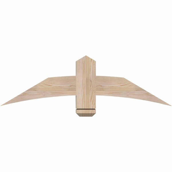 Ekena Millwork Bellingham Smooth Timber Gable Bracket, Douglas Fir, 48"W x 14"H x 3 1/2"D x 5 1/2"F, 7/12 Pitch GBW048X14X0406BEL00SDF - main